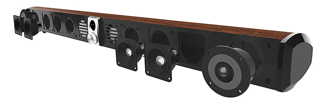 S70DB Soundbar's all drivers are popped out.